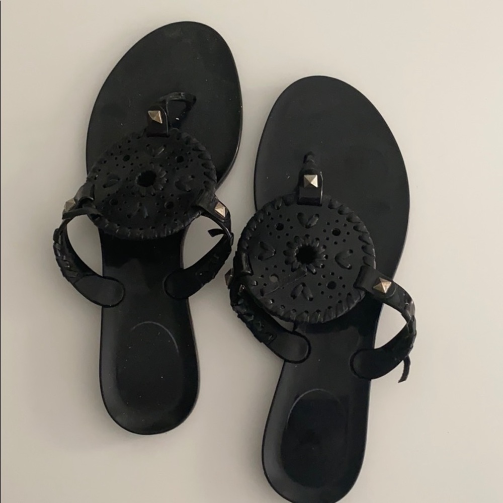 Jack roger gummy flip flops- black